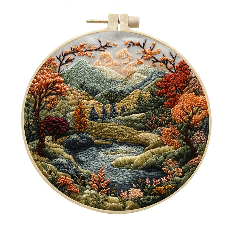 Embroidery Diy Handmade Cloth Art Material Kit Kit