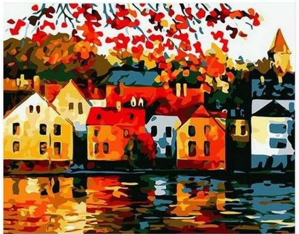 Colorful Village-DIY Digital Painting Kit