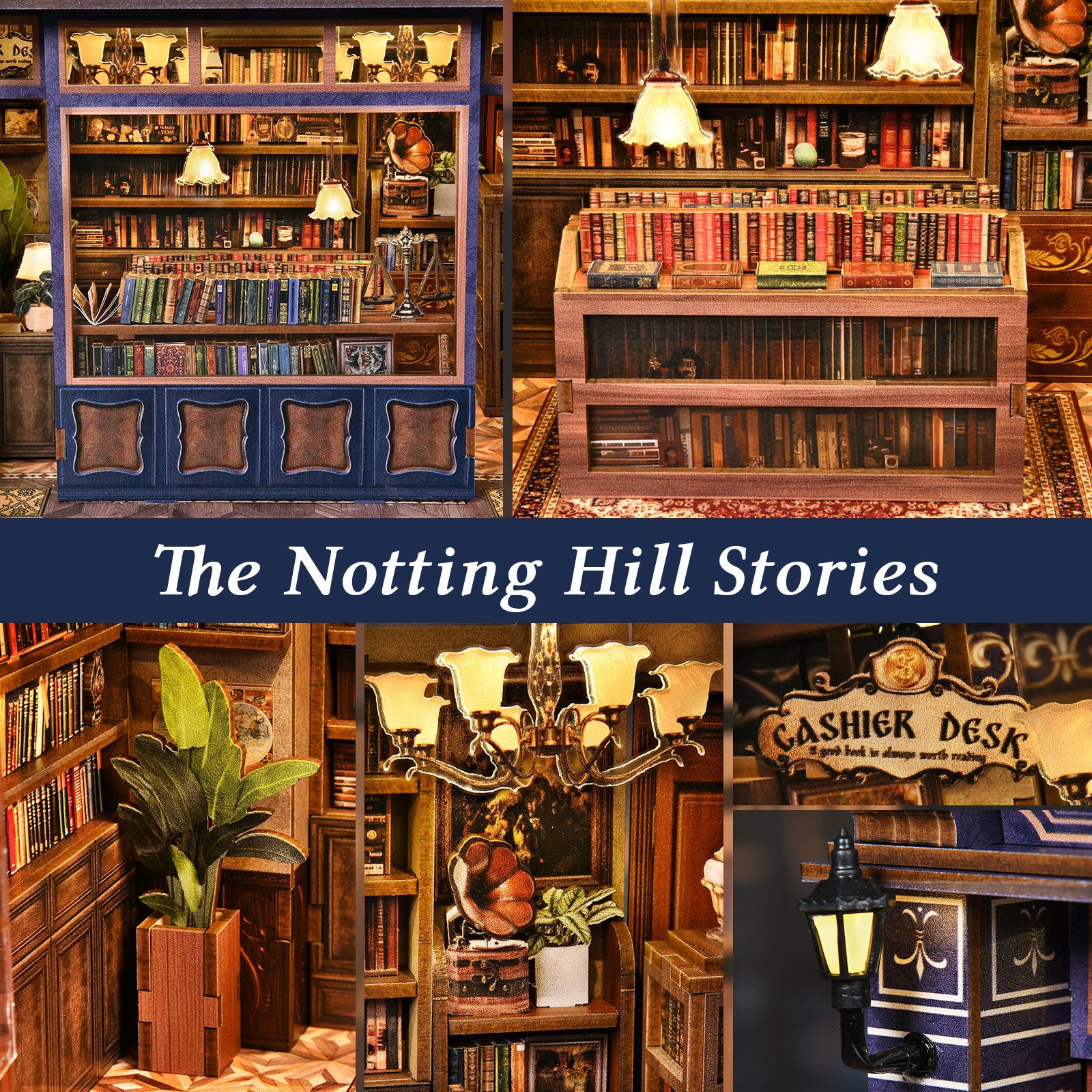 Notting Hill Bookstore DIY Cottage Model Bookend 3D Puzzle
