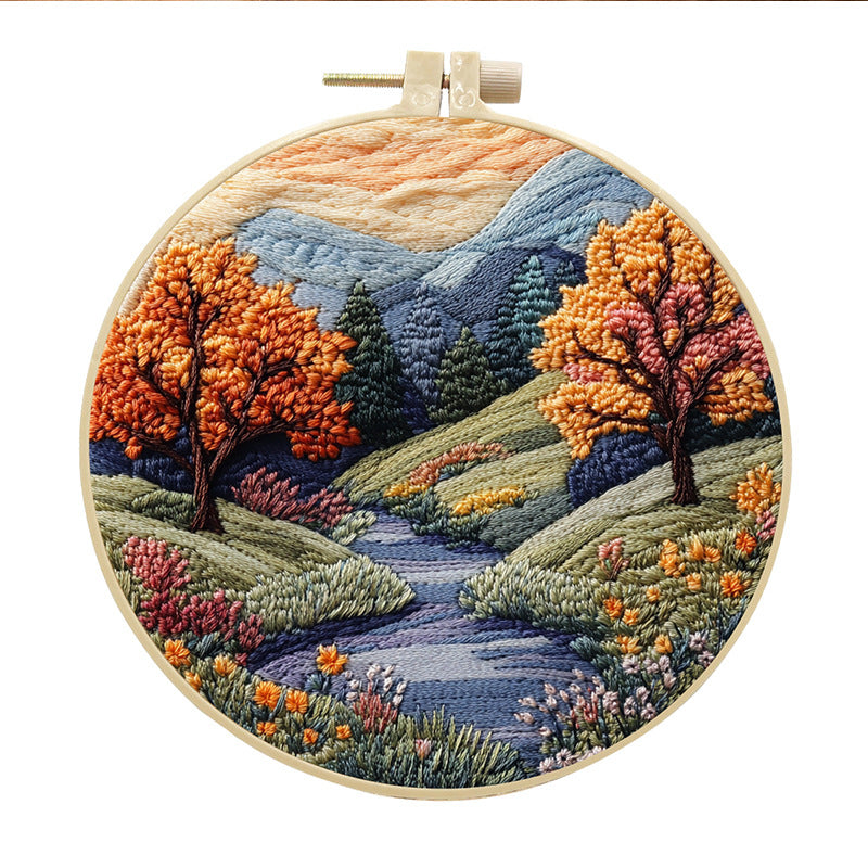 Embroidery Diy Handmade Cloth Art Material Kit Kit