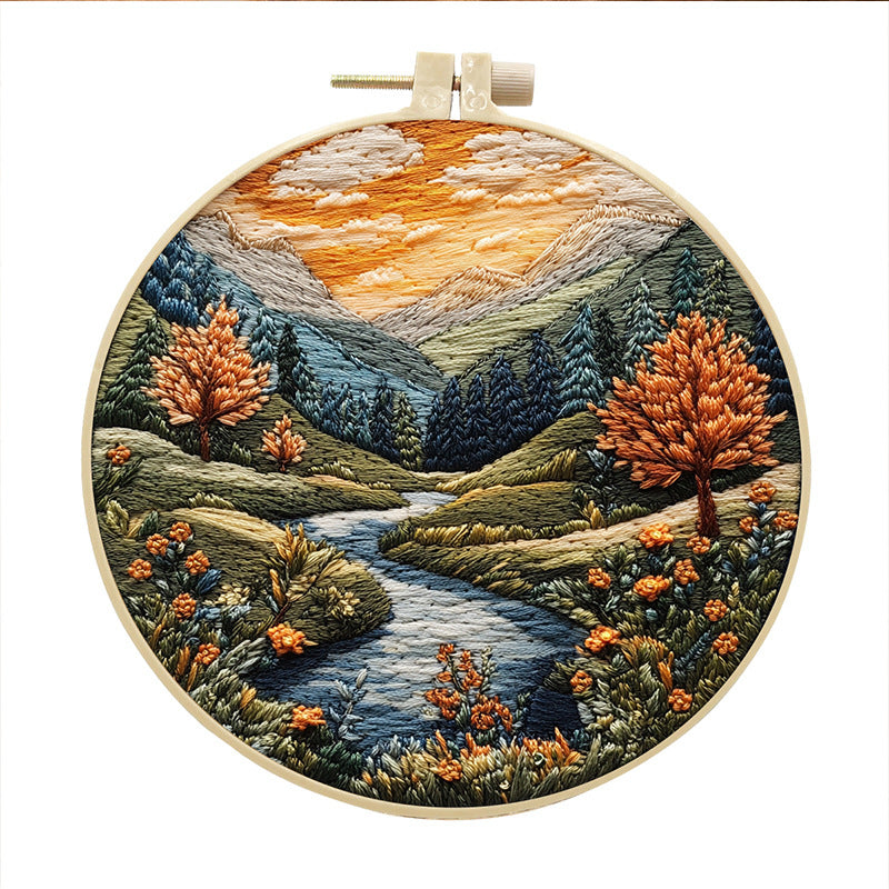 Embroidery Diy Handmade Cloth Art Material Kit Kit