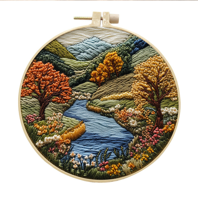 Embroidery Diy Handmade Cloth Art Material Kit Kit