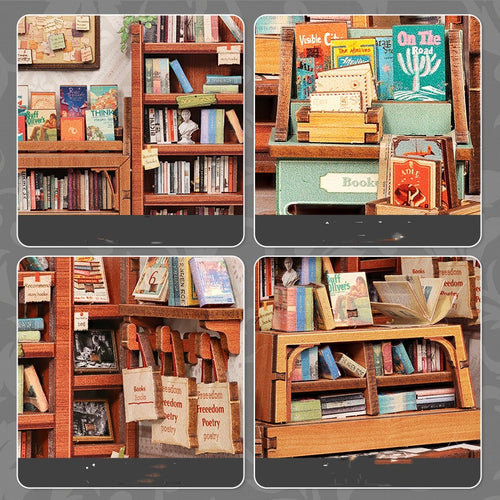 Creative DIY Wooden Miniature Scene Cottage 3D Stereo Hand-assembled Toys