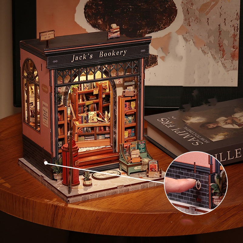 Creative DIY Wooden Miniature Scene Cottage 3D Stereo Hand-assembled Toys
