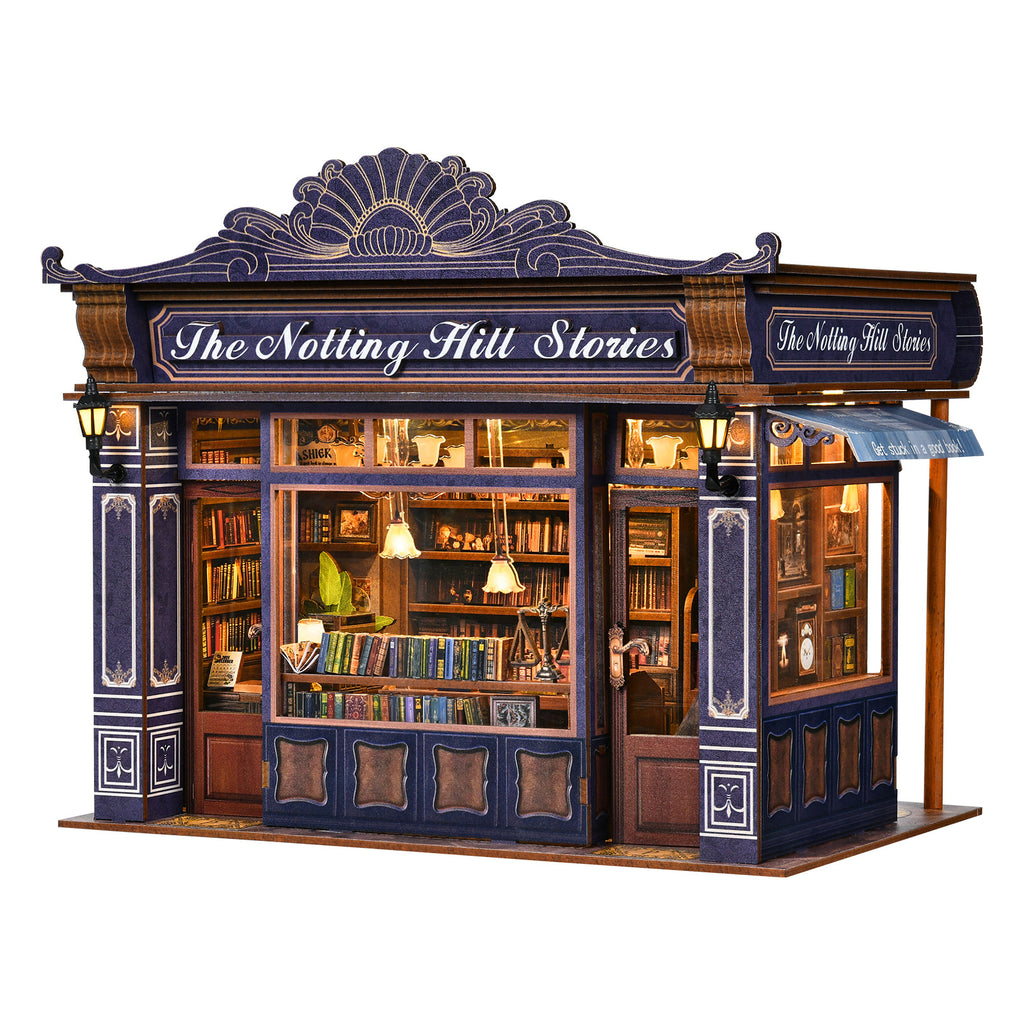 Notting Hill Bookstore DIY Cottage Model Bookend 3D Puzzle